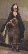 Femme de Pecheur de Dieppe (mk11) Jean Baptiste Camille  Corot